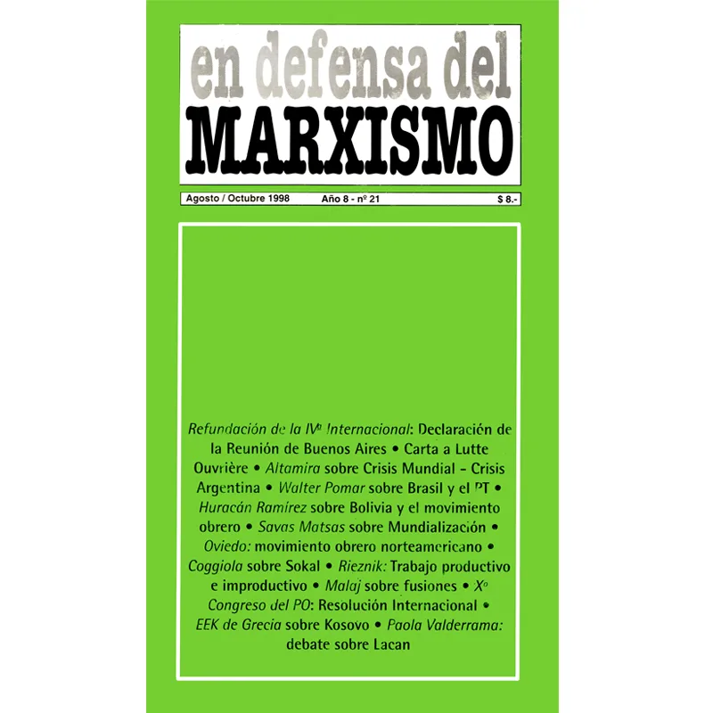 En Defensa del Marxismo N° 21