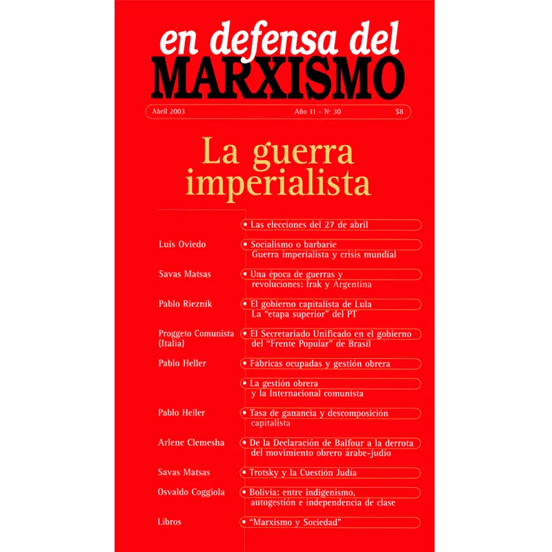 En Defensa del Marxismo N° 30